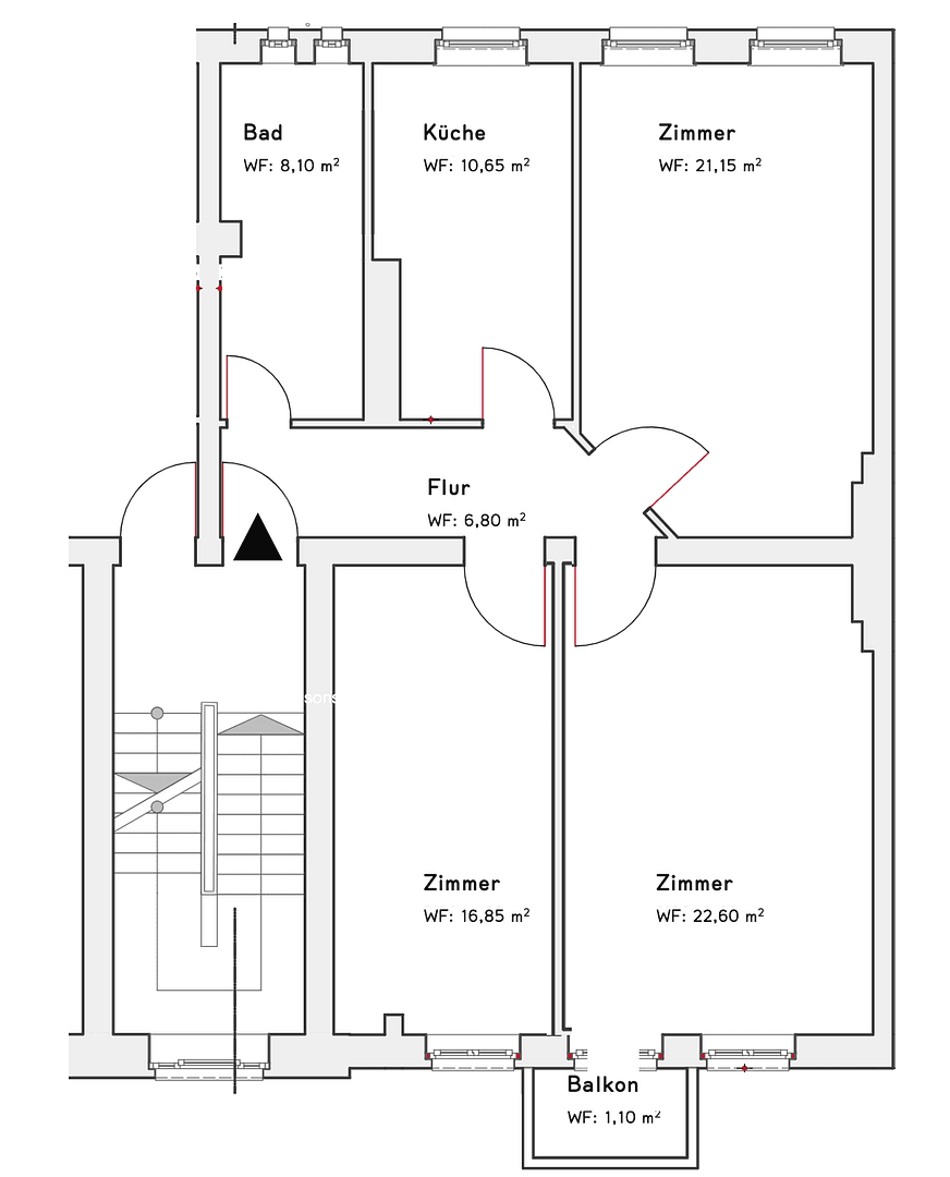 Pronájem bytu 3+1 87 m², Edisonstraße 45, Berlin, Berlín Pronájem bytu 3+1 87 m², Edisonstraße 45, Berlin, Berlín