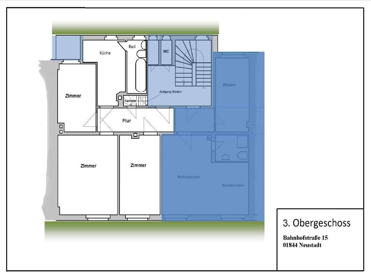 Pronájem bytu 3+1 71 m², Bahnhofstraße 15, Neustadt in Sachsen, Sasko Pronájem bytu 3+1 71 m², Bahnhofstraße 15, Neustadt in Sachsen, Sasko
