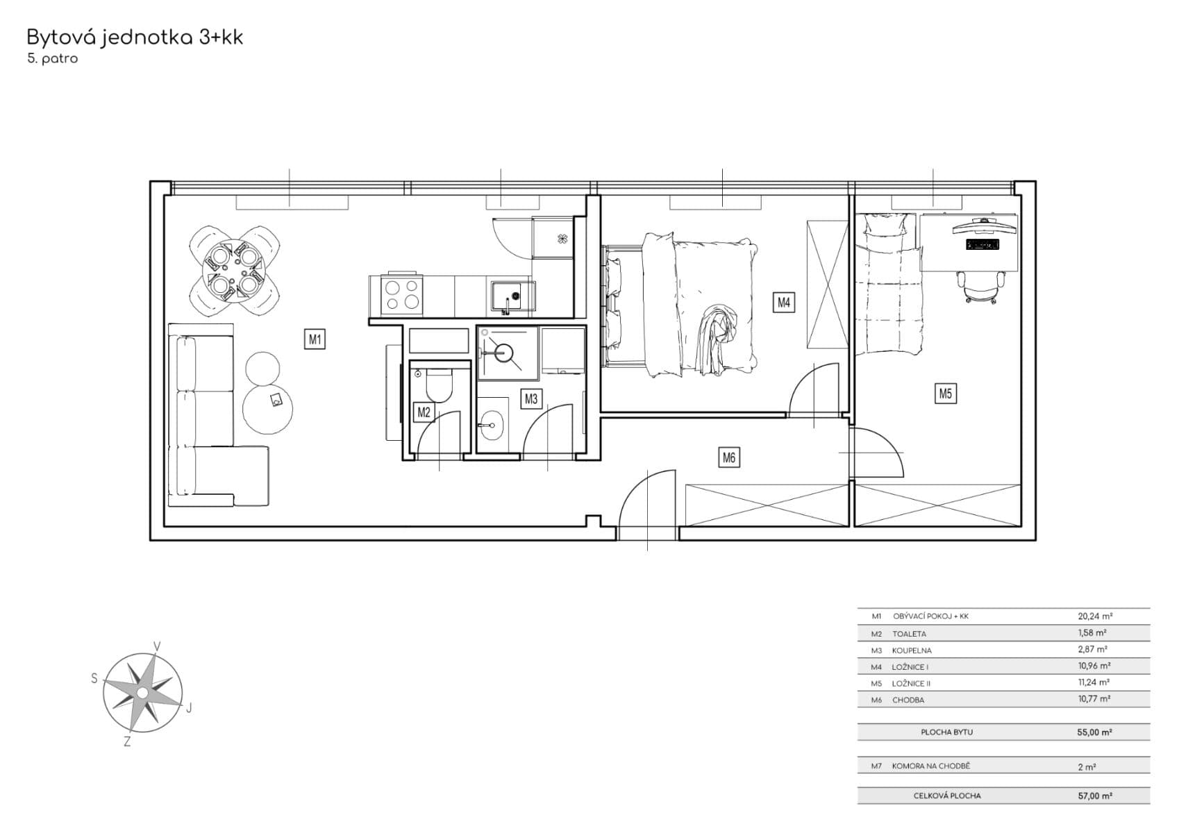 Prodej bytu 3+kk 57 m², Nekvasilova, Praha, Praha Prodej bytu 3+kk 57 m², Nekvasilova, Praha, Praha