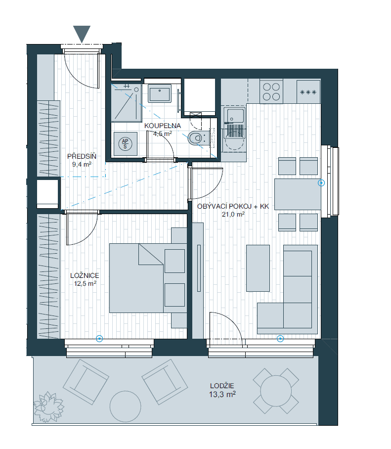 Pronájem bytu 2+kk 60 m², Waltariho, Praha, Praha Pronájem bytu 2+kk 60 m², Waltariho, Praha, Praha