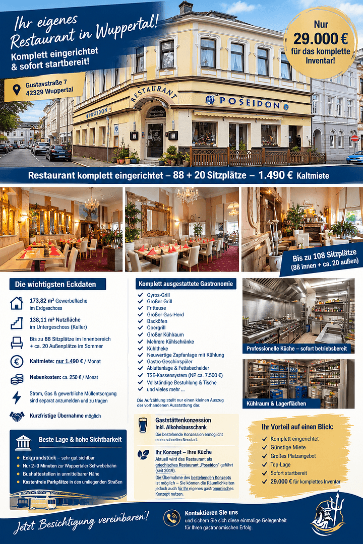 Pronájem nebytového prostoru 312 m², Gustavstr. 7, Wuppertal, Severní Porýní-Vestfálsko Pronájem nebytového prostoru 312 m², Gustavstr. 7, Wuppertal, Severní Porýní-Vestfálsko