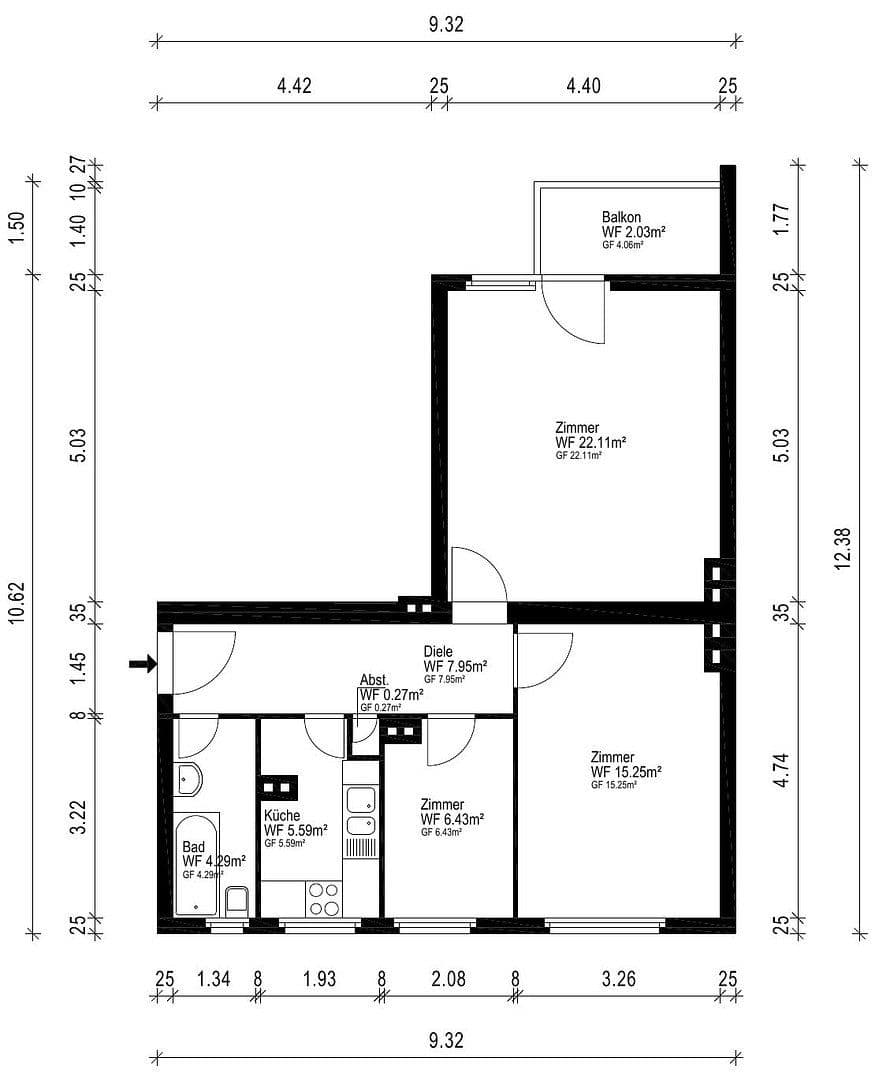 Prodej bytu 3+1 64 m², Peter-Vischer-Straße 4, Berlin, Berlín Prodej bytu 3+1 64 m², Peter-Vischer-Straße 4, Berlin, Berlín