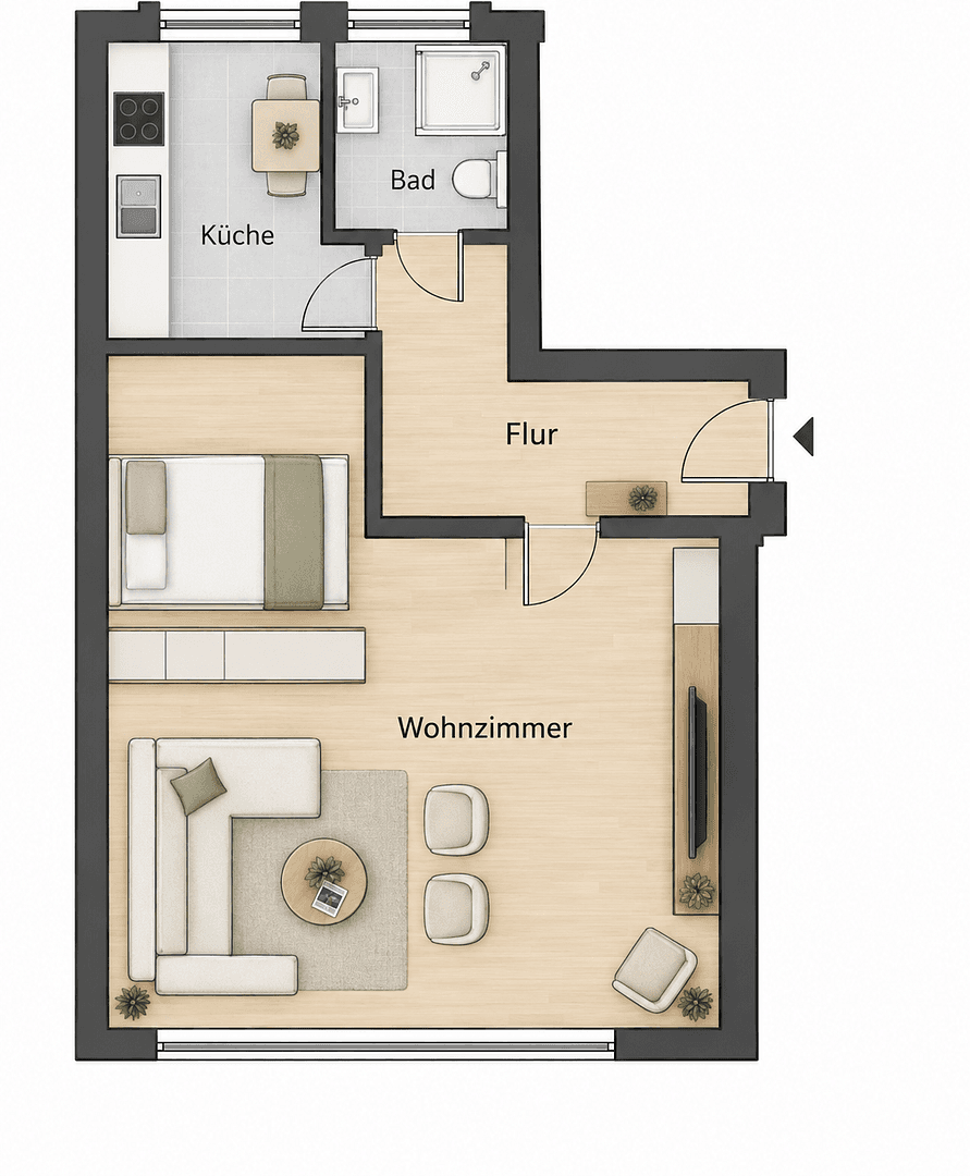 Prodej bytu 1+kk 39 m², Stuttgart, Bádensko-Württembersko Prodej bytu 1+kk 39 m², Stuttgart, Bádensko-Württembersko