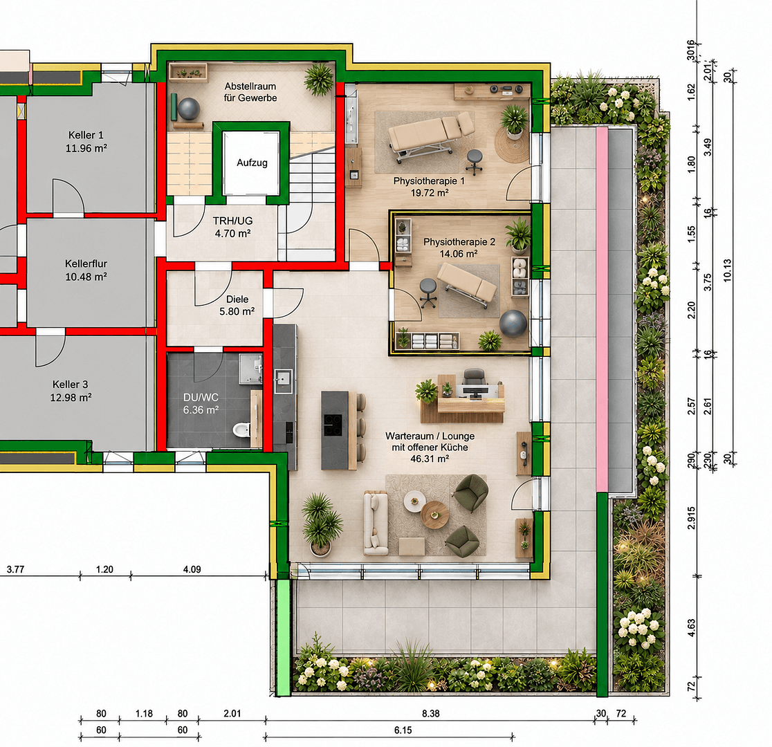 Pronájem kanceláře 98 m², Nürnberg, Bavorsko Pronájem kanceláře 98 m², Nürnberg, Bavorsko