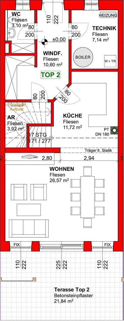 Pronájem domu 120 m², pozemek 150 m², Fichtenweg 11 b, Hochburg-Ach, Horní Rakousko Pronájem domu 120 m², pozemek 150 m², Fichtenweg 11 b, Hochburg-Ach, Horní Rakousko