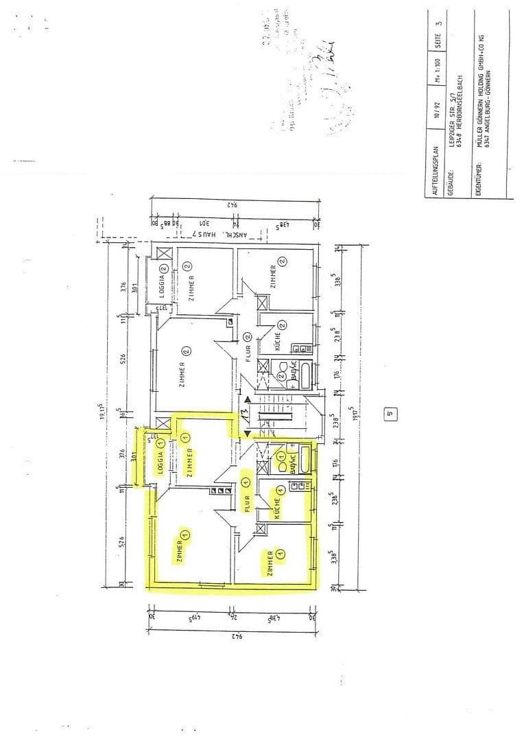 Pronájem bytu 3+1 65 m², Leipzigerstr 5, Herborn, Hessen Pronájem bytu 3+1 65 m², Leipzigerstr 5, Herborn, Hessen