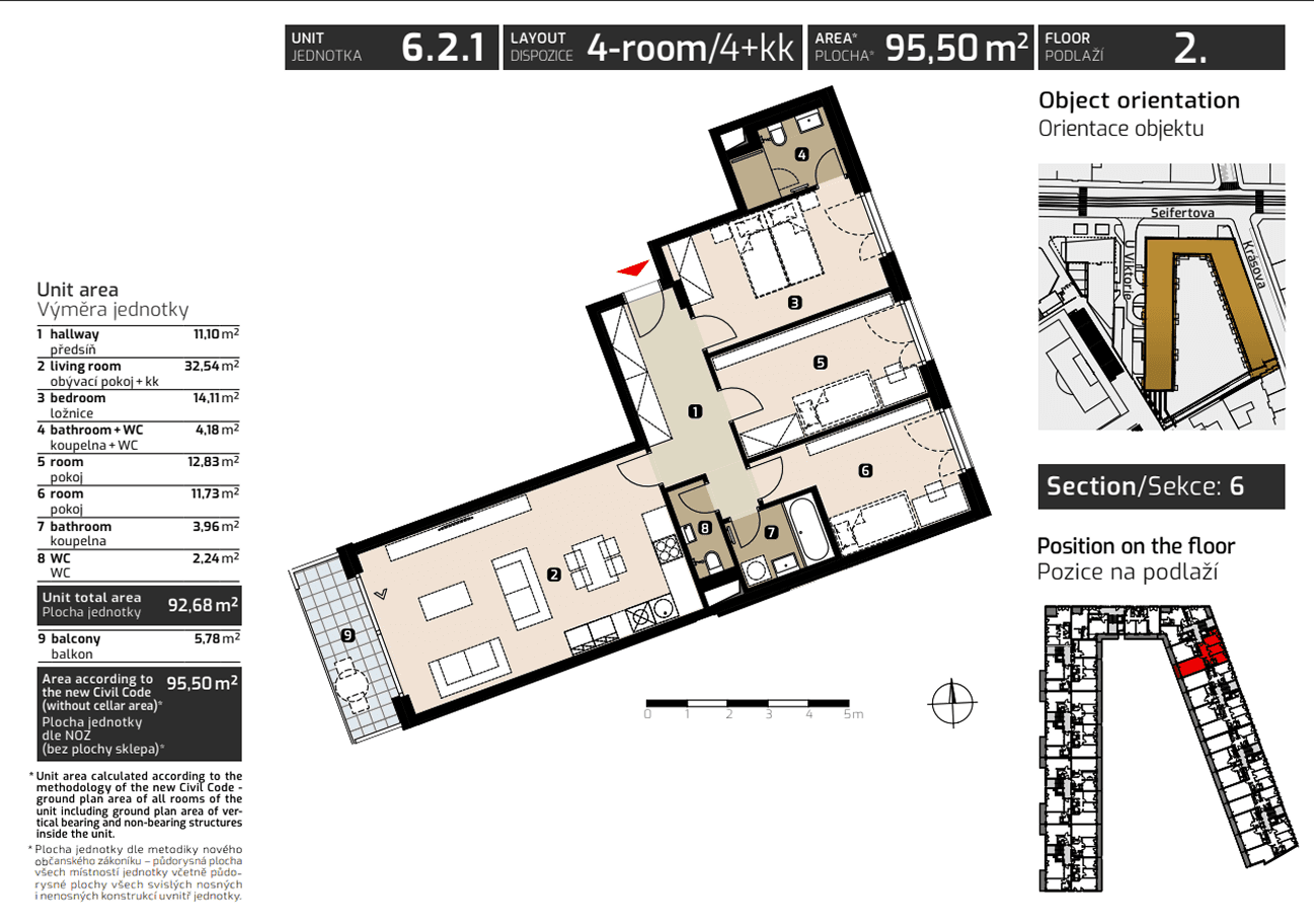 Prodej bytu 4+kk 95 m², Krásova, Praha, Praha Prodej bytu 4+kk 95 m², Krásova, Praha, Praha