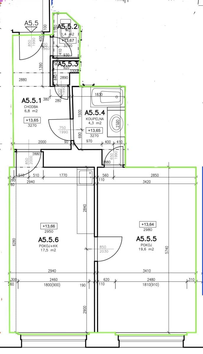 Prodej bytu 2+kk 53 m², Žateckých, Praha, Praha Prodej bytu 2+kk 53 m², Žateckých, Praha, Praha