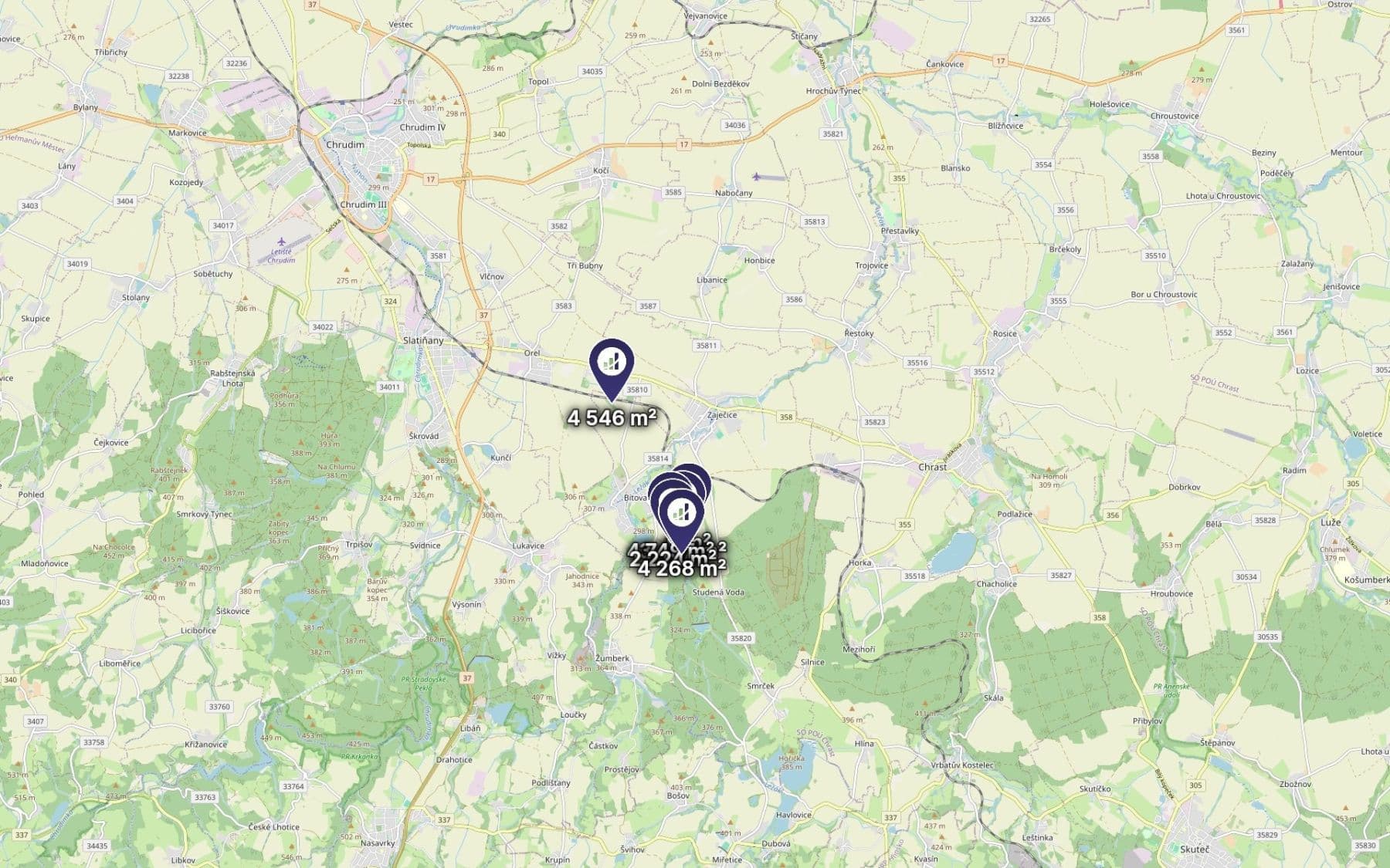 Prodej pozemku 19.220 m², Bítovany, Pardubický kraj Prodej pozemku 19.220 m², Bítovany, Pardubický kraj