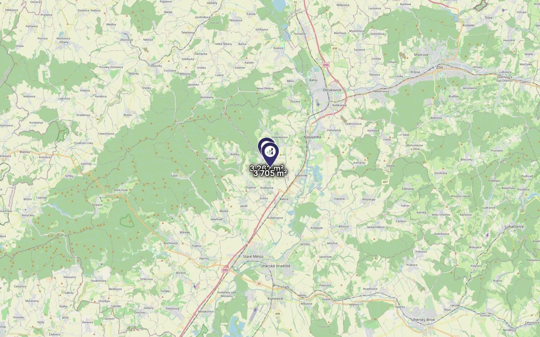 Prodej pozemku 6.967 m², Kudlovice, Zlínský kraj Prodej pozemku 6.967 m², Kudlovice, Zlínský kraj
