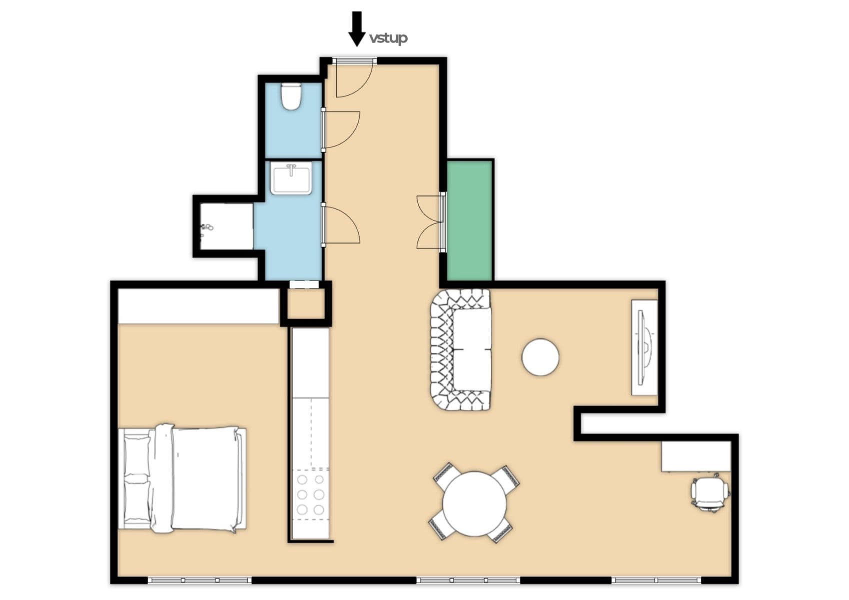 Prodej bytu 2+kk 61 m², Přístavní, Praha, Praha Prodej bytu 2+kk 61 m², Přístavní, Praha, Praha
