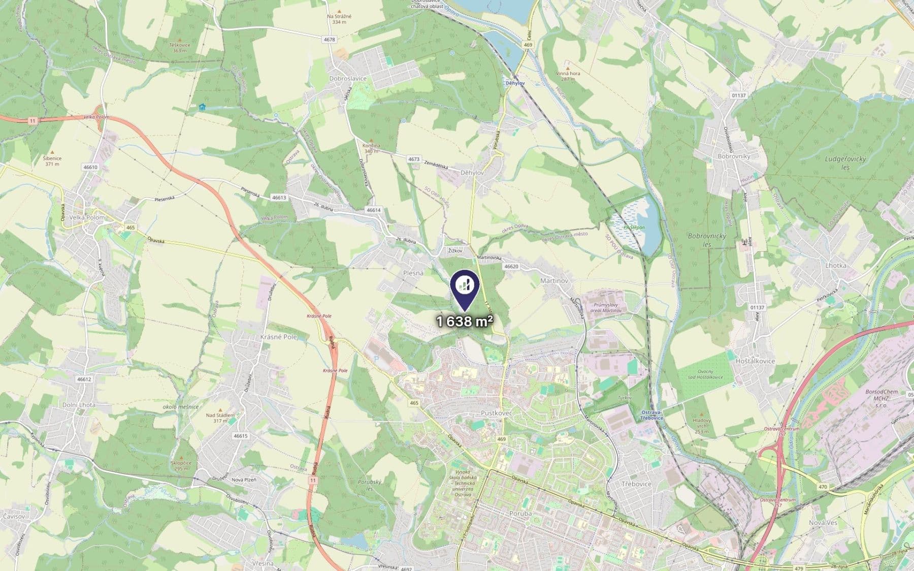 Prodej pozemku 1.638 m², Ostrava, Moravskoslezský kraj Prodej pozemku 1.638 m², Ostrava, Moravskoslezský kraj