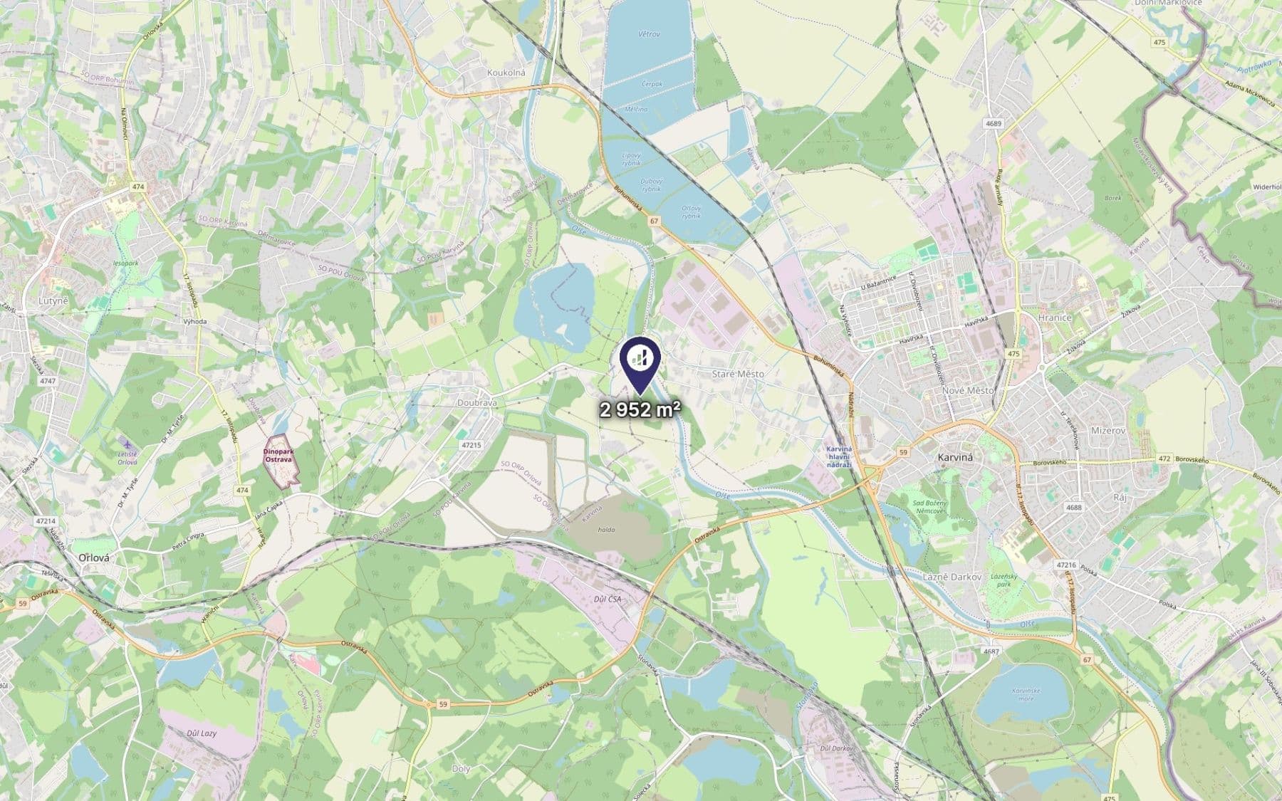 Prodej pozemku 2.952 m², Karviná, Moravskoslezský kraj Prodej pozemku 2.952 m², Karviná, Moravskoslezský kraj