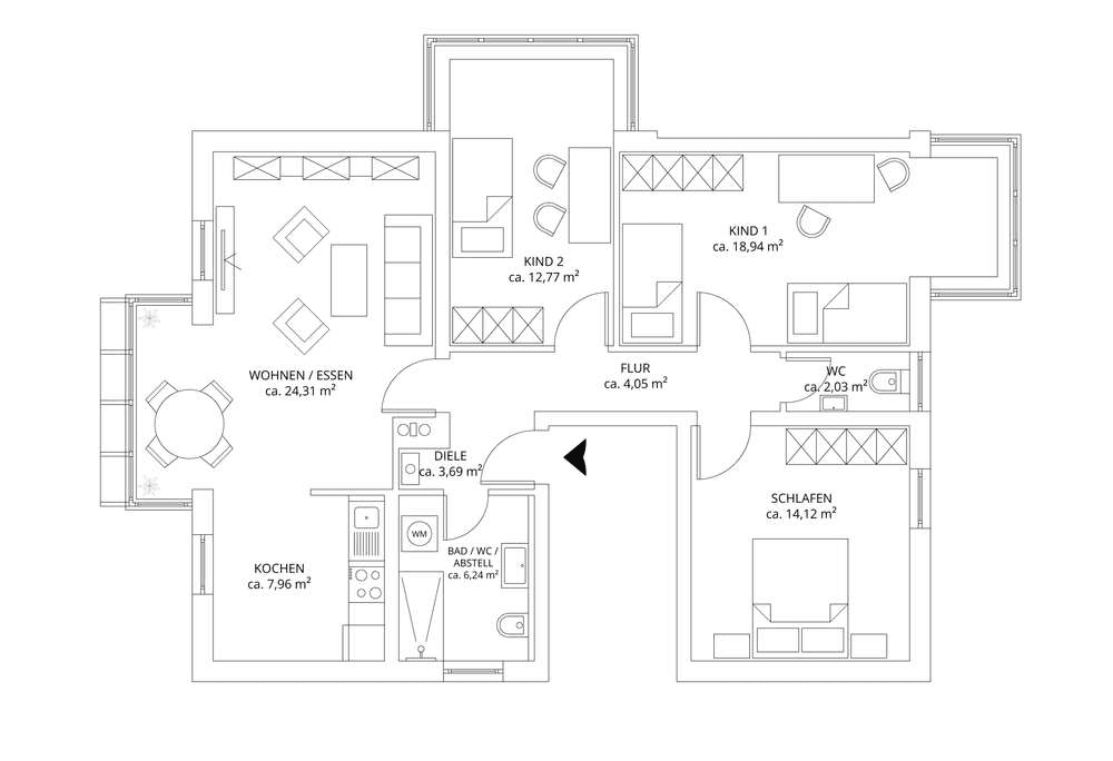 Prodej bytu 4+1 92 m², Straubing, Bavorsko Prodej bytu 4+1 92 m², Straubing, Bavorsko