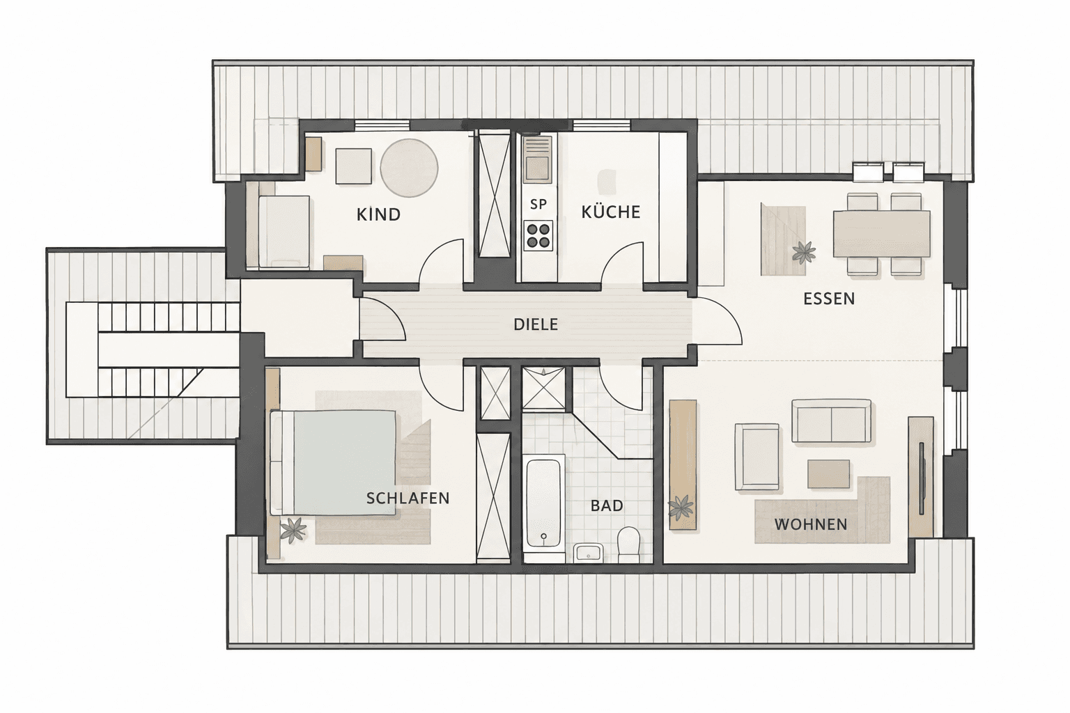 Pronájem bytu 3+1 67 m², Dellwiger Str. 37, Essen, Severní Porýní-Vestfálsko Pronájem bytu 3+1 67 m², Dellwiger Str. 37, Essen, Severní Porýní-Vestfálsko