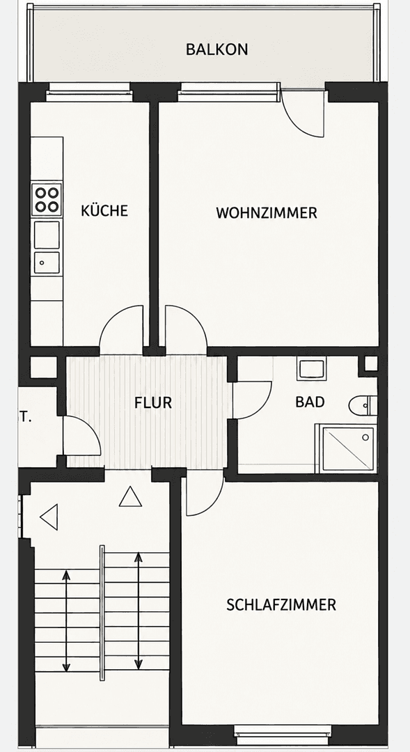 Pronájem bytu 2+1 51 m², Dellwiger Straße 35c, Essen, Severní Porýní-Vestfálsko Pronájem bytu 2+1 51 m², Dellwiger Straße 35c, Essen, Severní Porýní-Vestfálsko