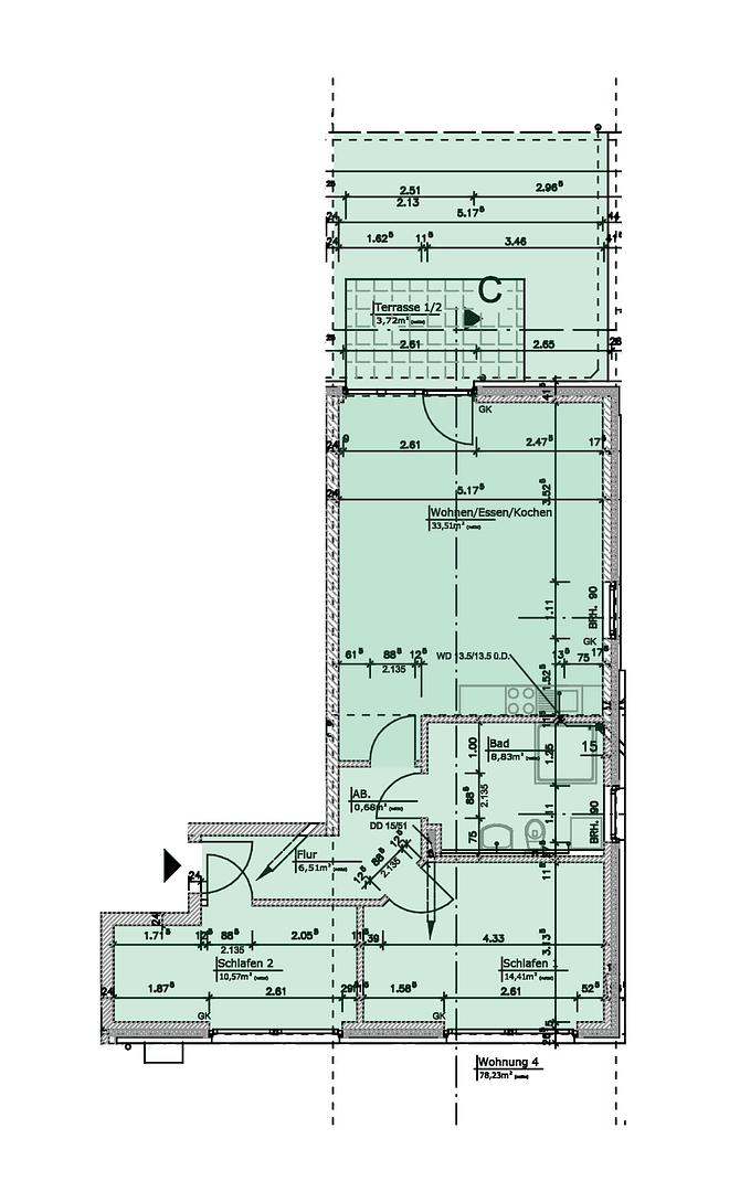 Pronájem bytu 3+1 79 m², Dieckmannstraße 146, Münster, Severní Porýní-Vestfálsko Pronájem bytu 3+1 79 m², Dieckmannstraße 146, Münster, Severní Porýní-Vestfálsko