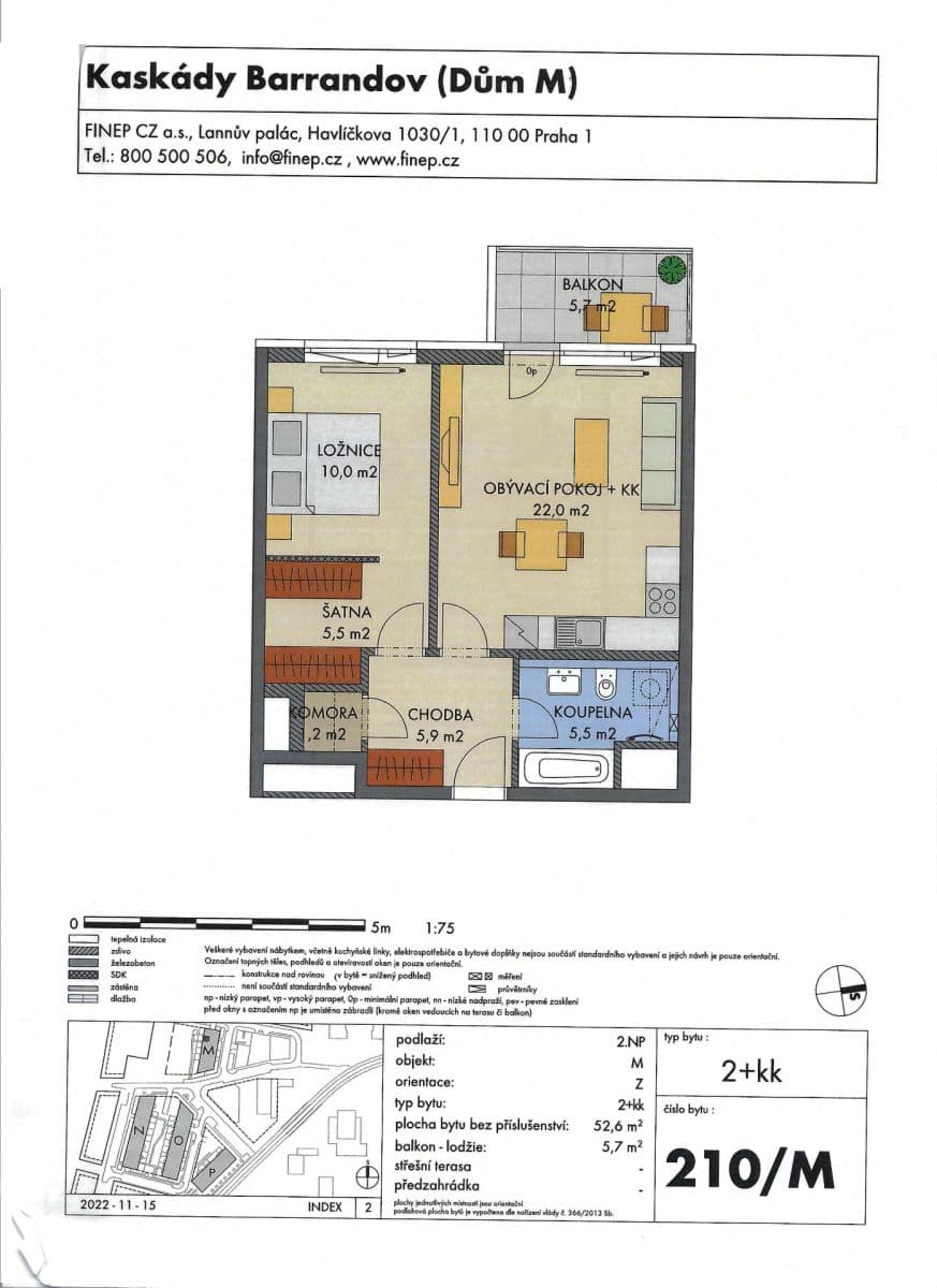 Pronájem bytu 2+kk 53 m², Janů, Praha, Praha Pronájem bytu 2+kk 53 m², Janů, Praha, Praha