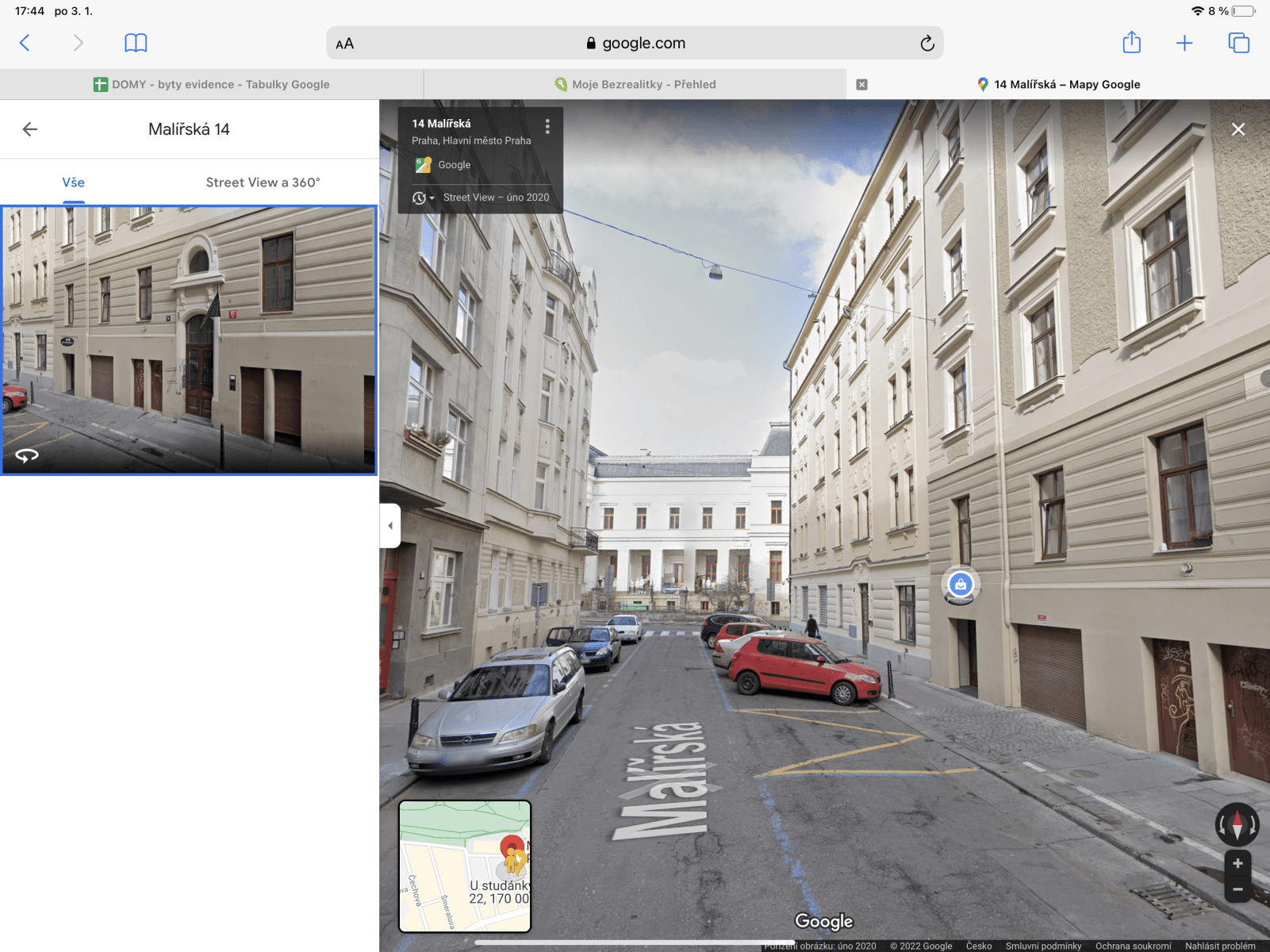 Pronájem bytu 3+kk 68 m², Malířská, Praha, Praha Pronájem bytu 3+kk 68 m², Malířská, Praha, Praha