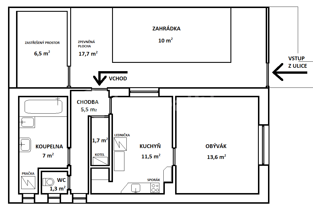 Pronájem domu 40 m², pozemek 86 m², Hliníky, Telnice, Jihomoravský kraj Pronájem domu 40 m², pozemek 86 m², Hliníky, Telnice, Jihomoravský kraj