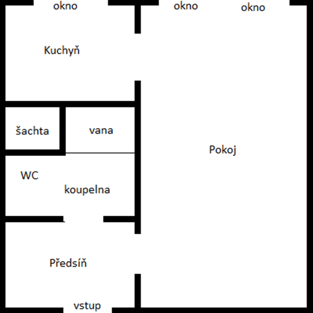 Pronájem bytu 1+1 30 m², Valentova, Praha, Praha Pronájem bytu 1+1 30 m², Valentova, Praha, Praha