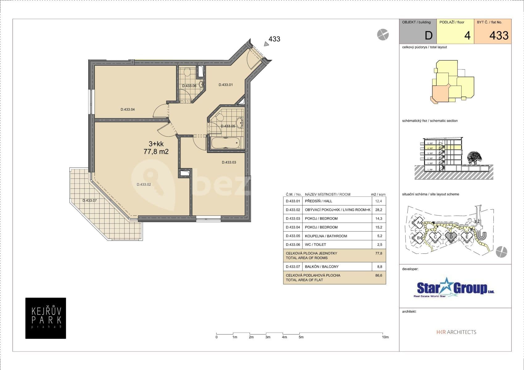 Pronájem bytu 3+kk 78 m², Nademlejnská, Praha, Praha Pronájem bytu 3+kk 78 m², Nademlejnská, Praha, Praha