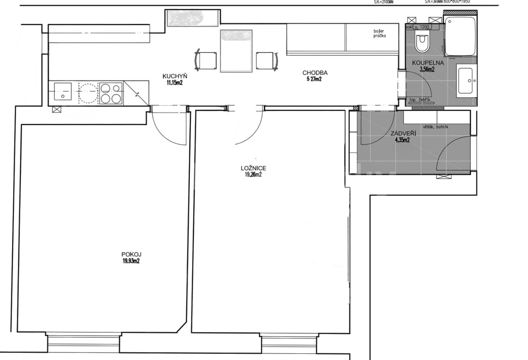 Pronájem bytu 2+1 65 m², Šimáčkova, Praha, Praha Pronájem bytu 2+1 65 m², Šimáčkova, Praha, Praha