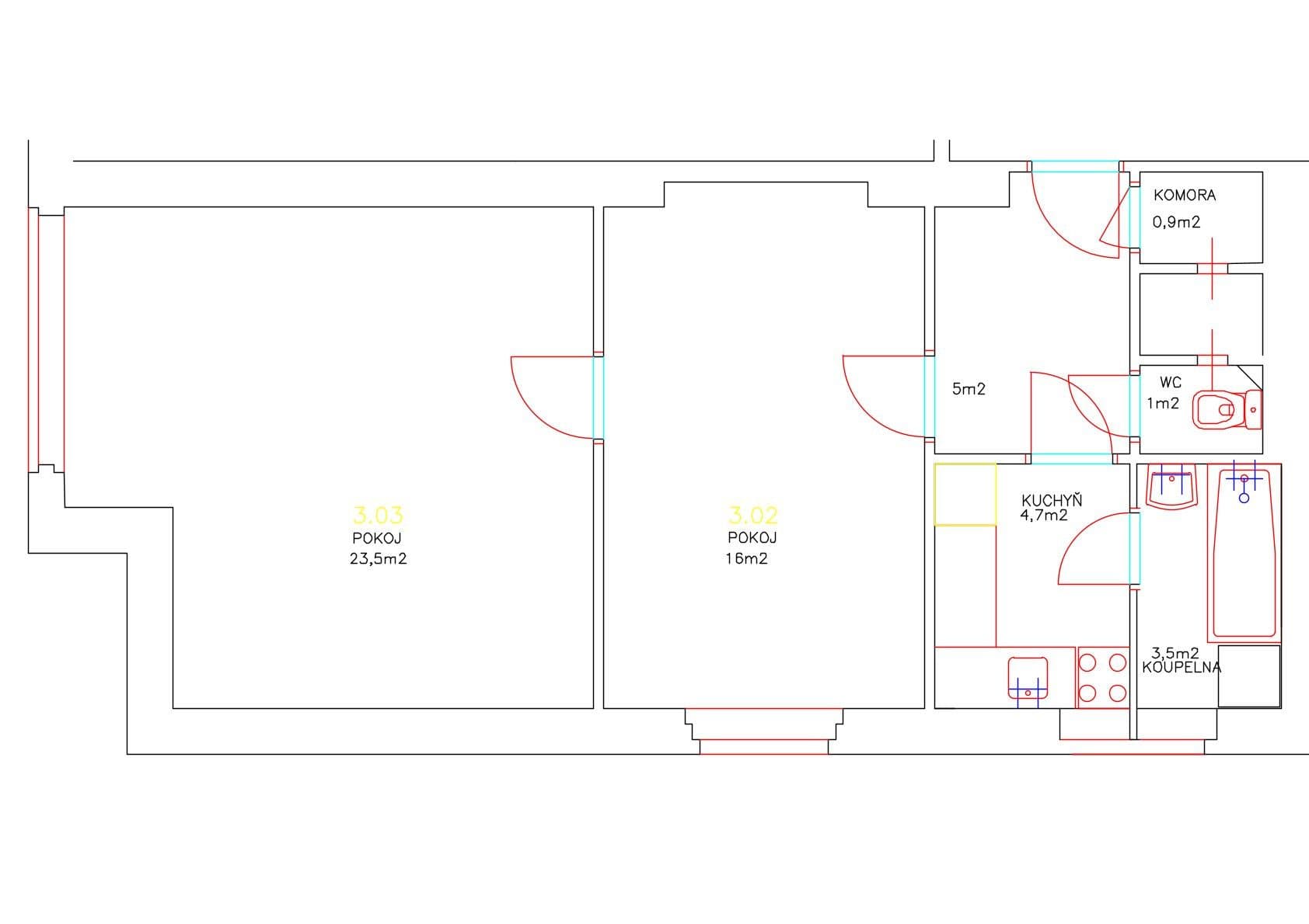 Pronájem bytu 2+1 55 m², Zdařilá, Praha, Praha Pronájem bytu 2+1 55 m², Zdařilá, Praha, Praha
