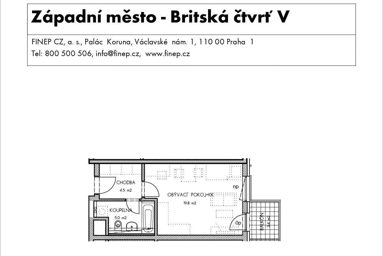 Pronájem bytu 1+kk 31 m², Svitákova, Praha, Praha Pronájem bytu 1+kk 31 m², Svitákova, Praha, Praha