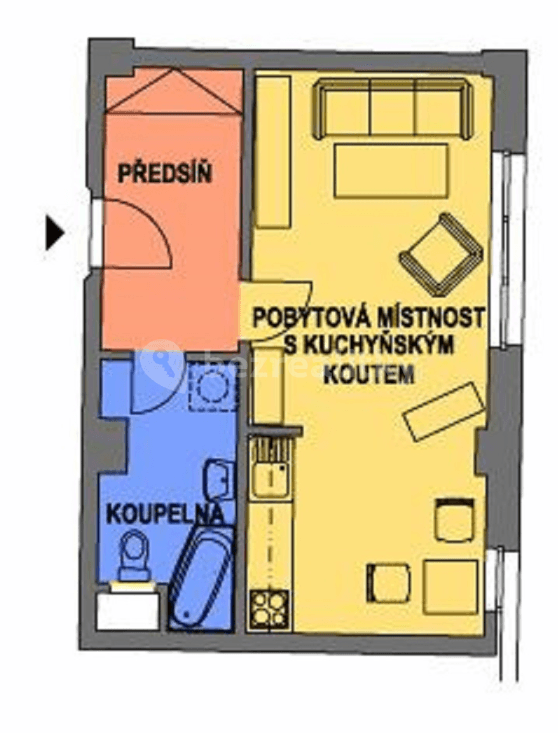 Pronájem bytu 1+kk 36 m², Českomoravská, Praha, Praha Pronájem bytu 1+kk 36 m², Českomoravská, Praha, Praha