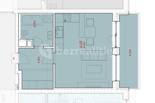 Pronájem bytu 1+kk 47 m², Kigginsova, Brno, Jihomoravský kraj Pronájem bytu 1+kk 47 m², Kigginsova, Brno, Jihomoravský kraj