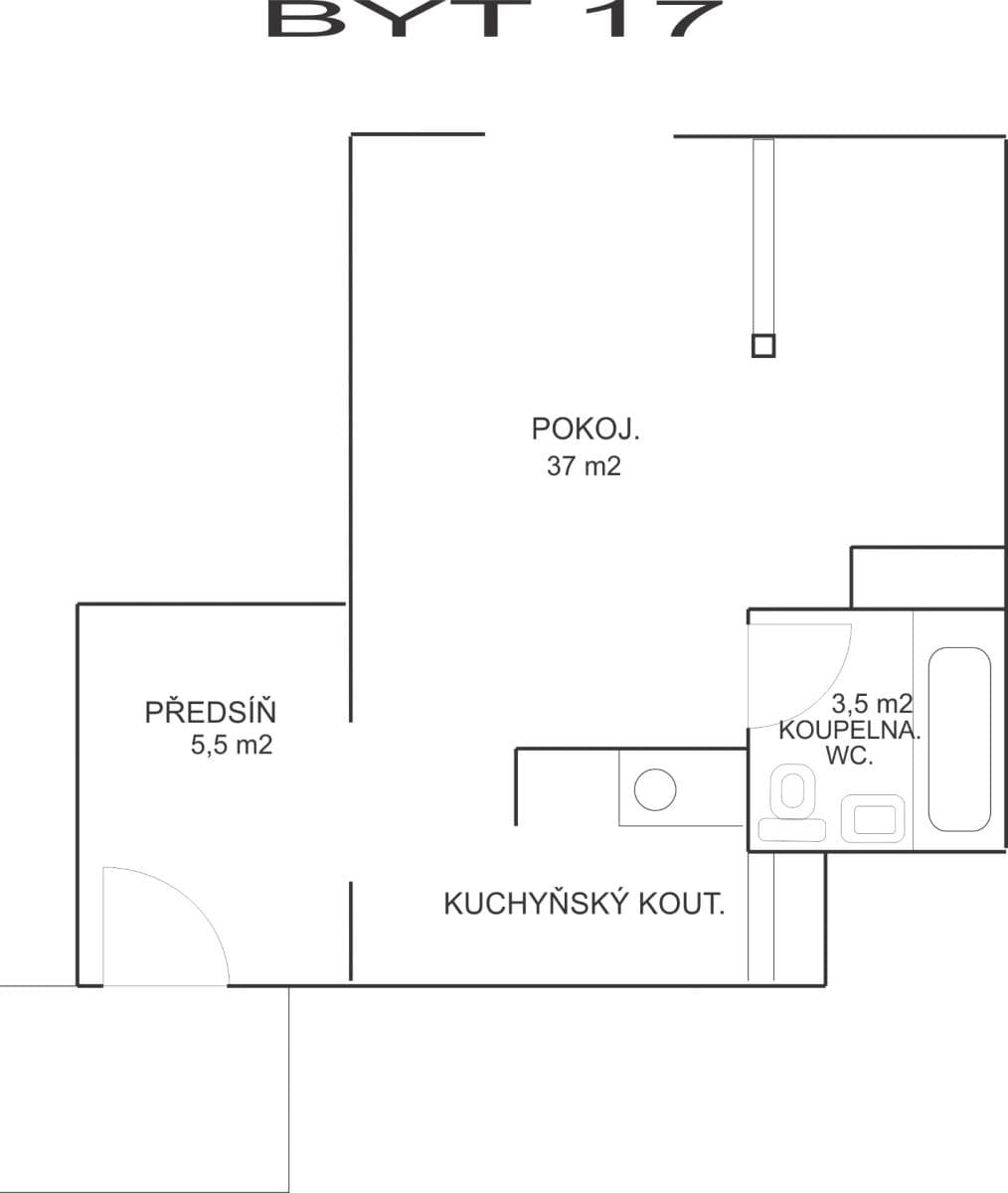 Pronájem bytu 1+kk 46 m², Zdařilá, Praha, Praha Pronájem bytu 1+kk 46 m², Zdařilá, Praha, Praha
