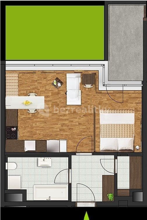 Pronájem bytu Garsoniéra 43 m², Na Hřebenkách, Praha, Praha Pronájem bytu Garsoniéra 43 m², Na Hřebenkách, Praha, Praha