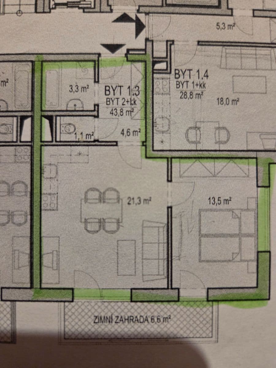 Pronájem bytu 2+kk 53 m², Přírodní, Brno, Jihomoravský kraj Pronájem bytu 2+kk 53 m², Přírodní, Brno, Jihomoravský kraj