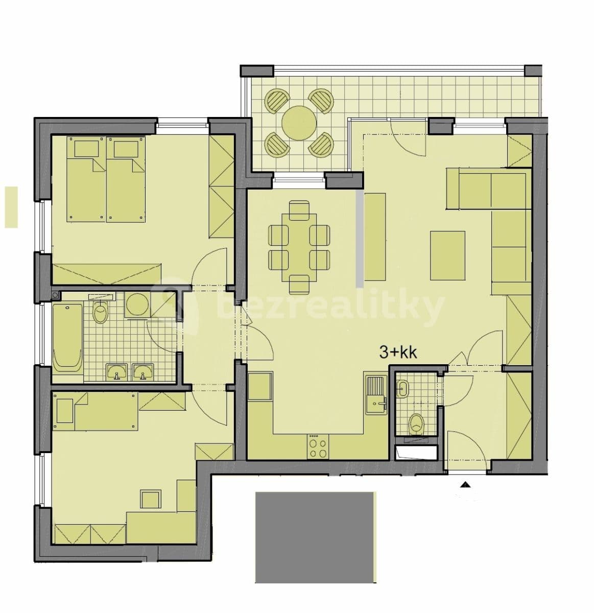 Pronájem bytu 3+kk 92 m², K Náhonu, Praha, Praha Pronájem bytu 3+kk 92 m², K Náhonu, Praha, Praha