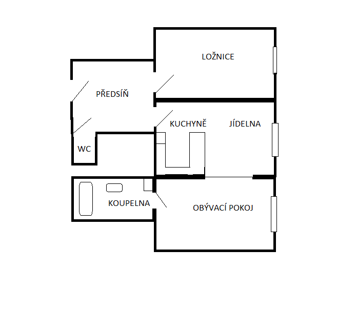Pronájem bytu 2+1 66 m², V Mezihoří, Praha, Praha Pronájem bytu 2+1 66 m², V Mezihoří, Praha, Praha