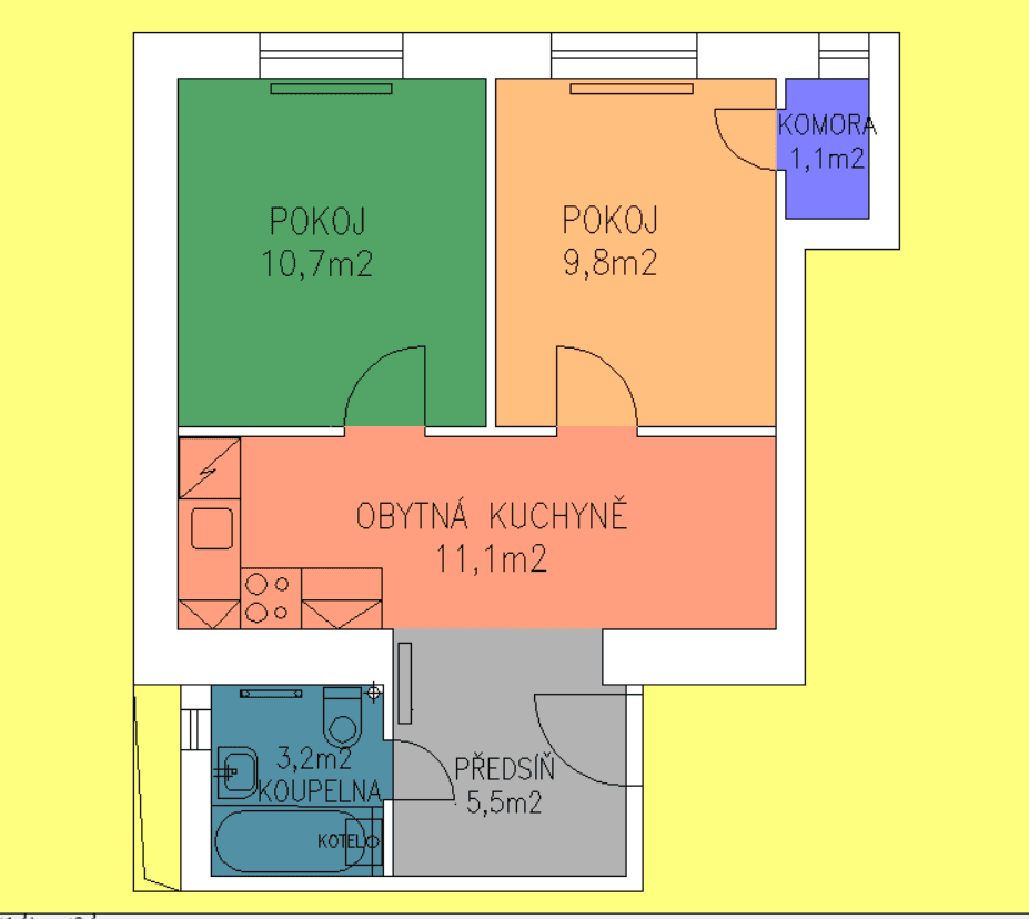 Pronájem bytu 2+1 41 m², Pod vilami, Praha, Praha Pronájem bytu 2+1 41 m², Pod vilami, Praha, Praha