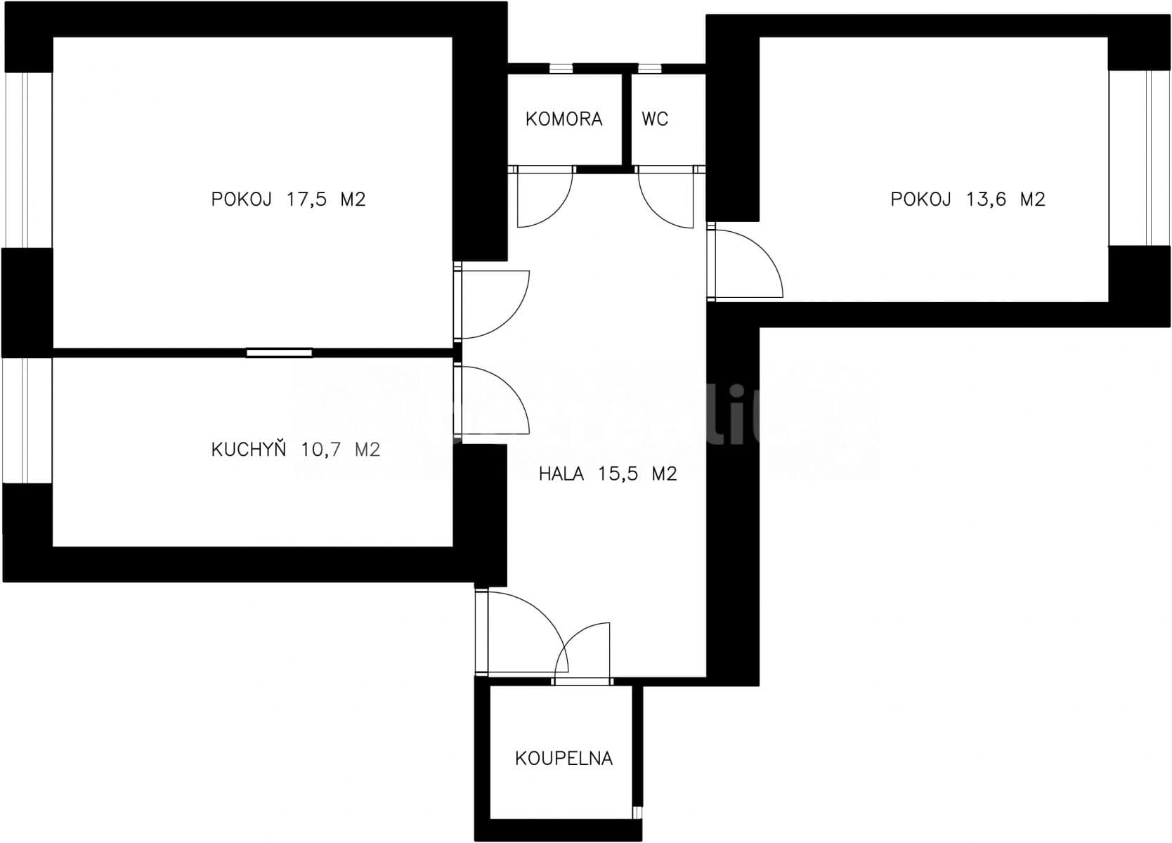 Pronájem bytu 2+1 62 m², U Svobodárny, Praha, Praha Pronájem bytu 2+1 62 m², U Svobodárny, Praha, Praha