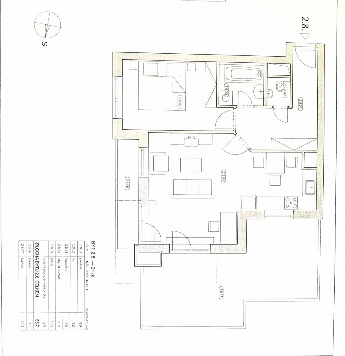 Pronájem bytu 2+kk 55 m², Dělená, Praha, Praha