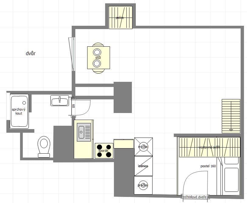 Pronájem bytu Garsoniéra 32 m², Janovského, Praha, Praha Pronájem bytu Garsoniéra 32 m², Janovského, Praha, Praha