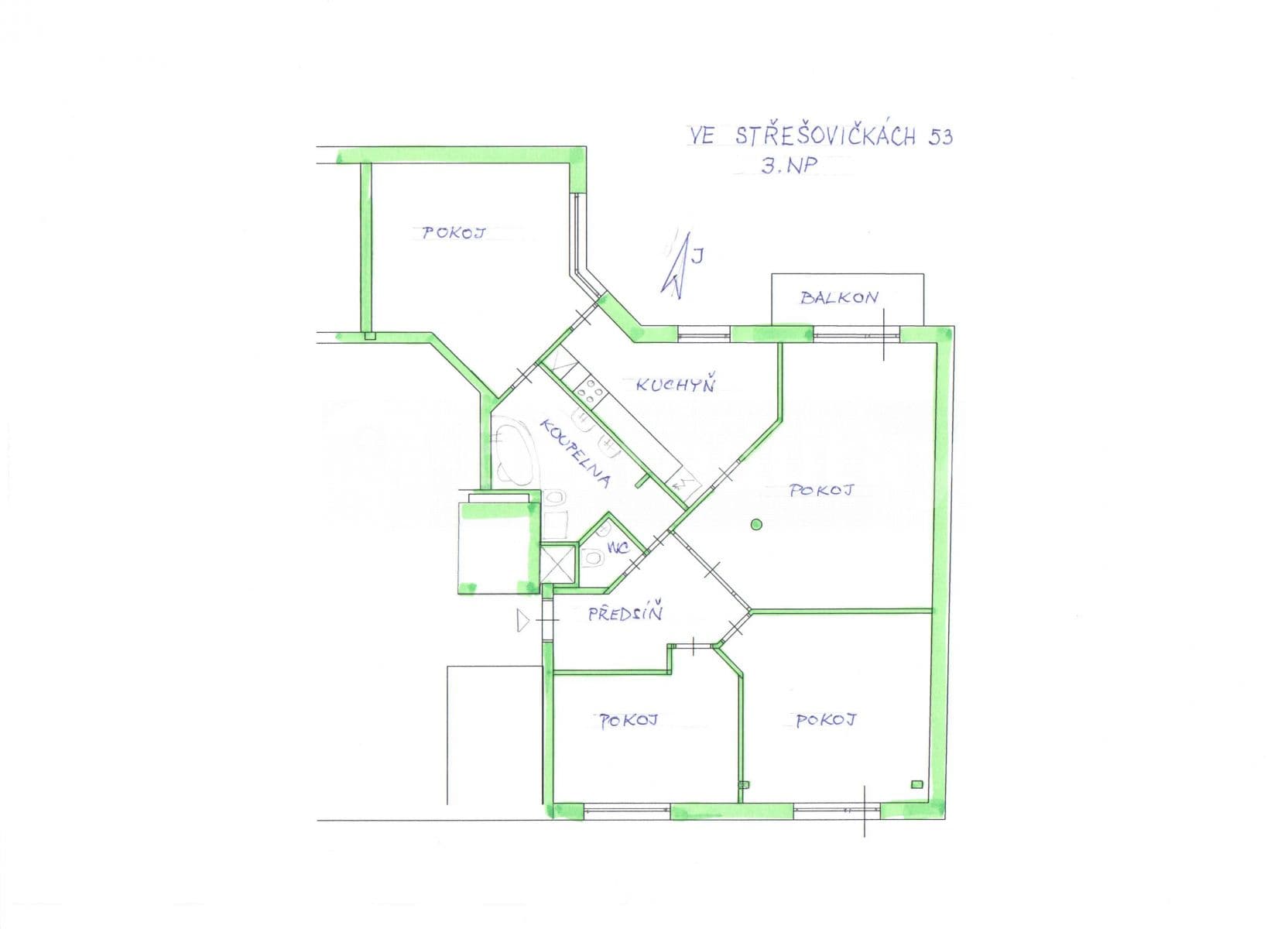 Pronájem bytu 4+1 124 m², Ve Střešovičkách, Praha, Praha Pronájem bytu 4+1 124 m², Ve Střešovičkách, Praha, Praha
