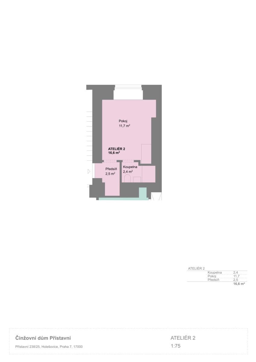 Pronájem bytu 1+kk 18 m², Přístavní, Praha, Praha Pronájem bytu 1+kk 18 m², Přístavní, Praha, Praha