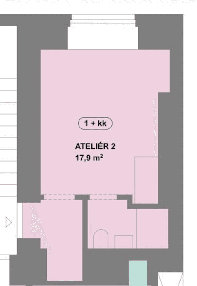 Pronájem bytu 1+kk 18 m², Přístavní, Praha, Praha Pronájem bytu 1+kk 18 m², Přístavní, Praha, Praha