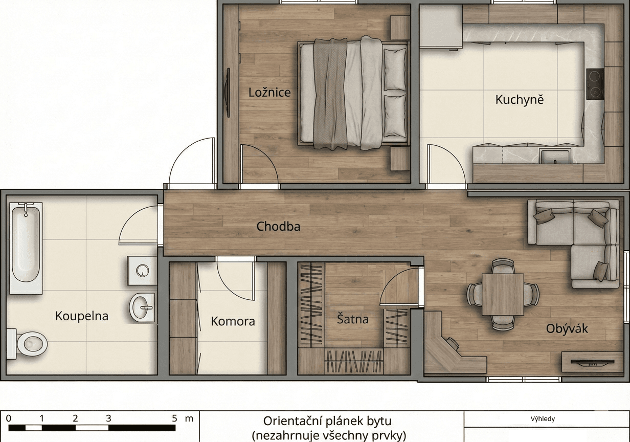 Pronájem bytu 2+1 62 m², Sídlištní, Praha, Praha Pronájem bytu 2+1 62 m², Sídlištní, Praha, Praha