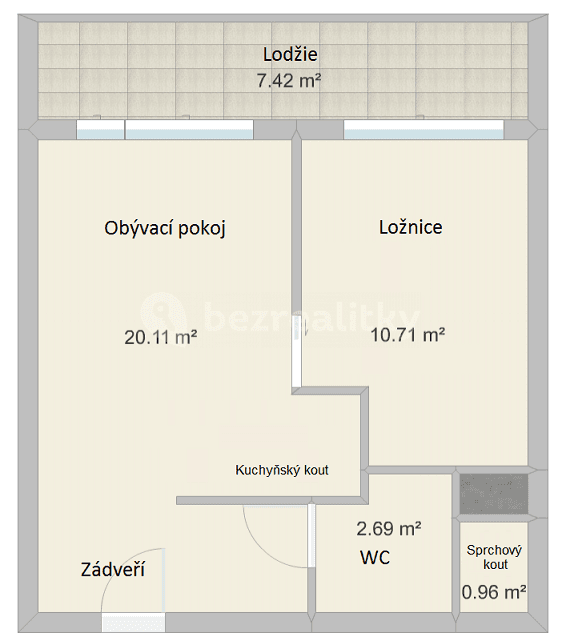 Pronájem bytu 2+kk 41 m², Hurbanova, Praha, Praha Pronájem bytu 2+kk 41 m², Hurbanova, Praha, Praha