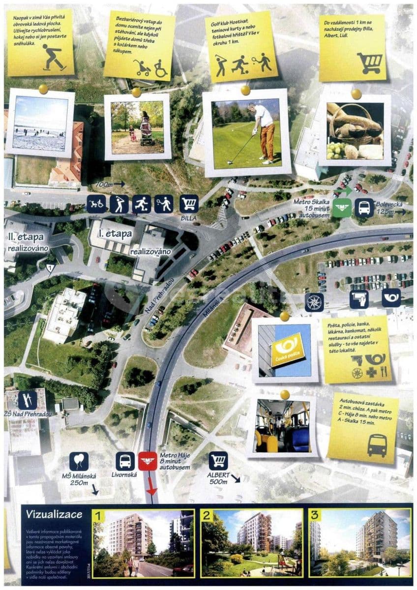 Pronájem bytu 2+kk 55 m², Nad Přehradou, Praha, Praha Pronájem bytu 2+kk 55 m², Nad Přehradou, Praha, Praha