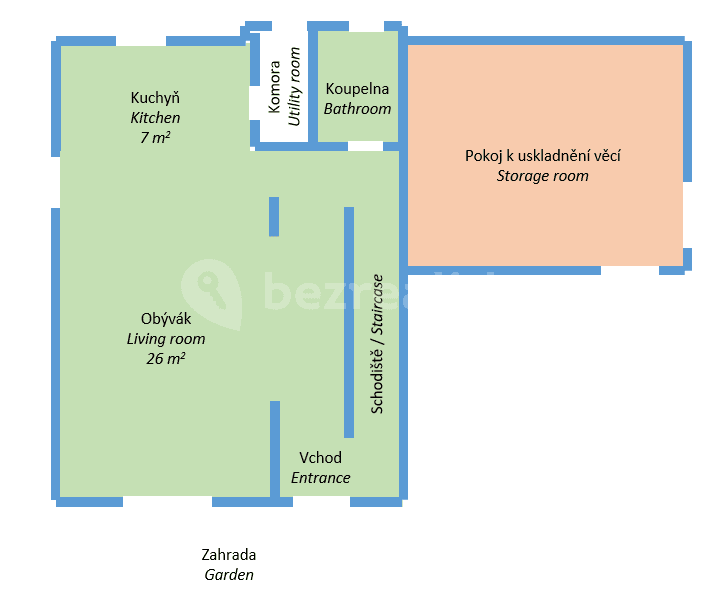 Pronájem domu 114 m², pozemek 638 m², Vokřínská, Praha, Praha Pronájem domu 114 m², pozemek 638 m², Vokřínská, Praha, Praha