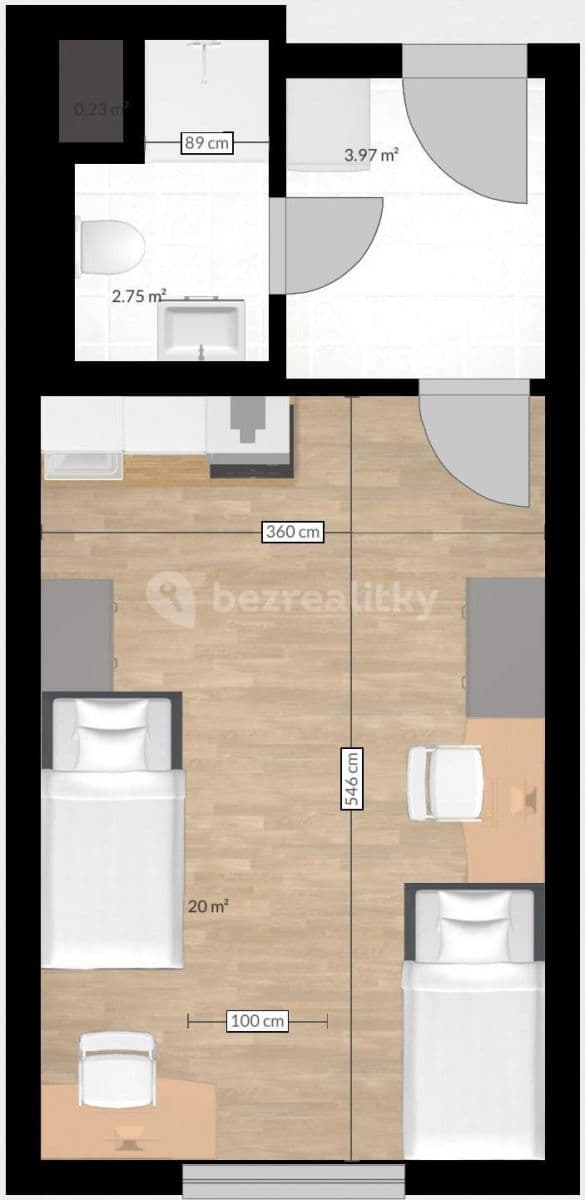 Pronájem bytu 1+kk 28 m², Plzeň, Plzeňský kraj Pronájem bytu 1+kk 28 m², Plzeň, Plzeňský kraj
