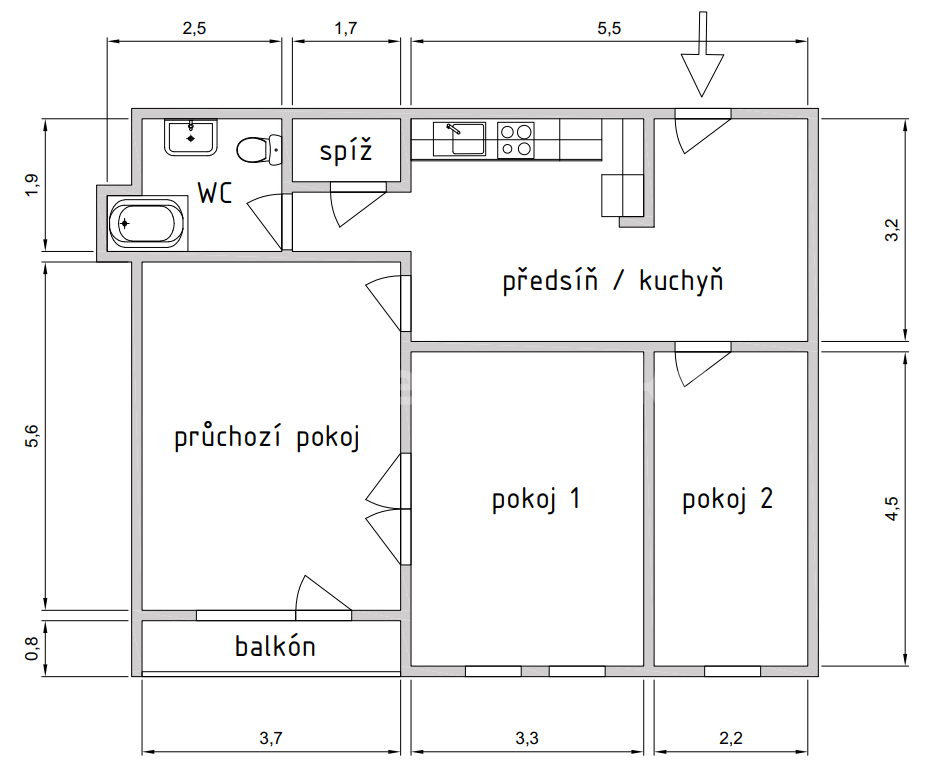 Pronájem bytu 3+kk 72 m², Ortenovo náměstí, Praha, Praha