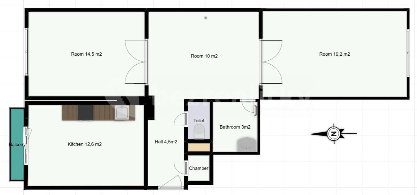 Pronájem bytu 2+1 72 m², Vinohradská, Praha, Praha Pronájem bytu 2+1 72 m², Vinohradská, Praha, Praha